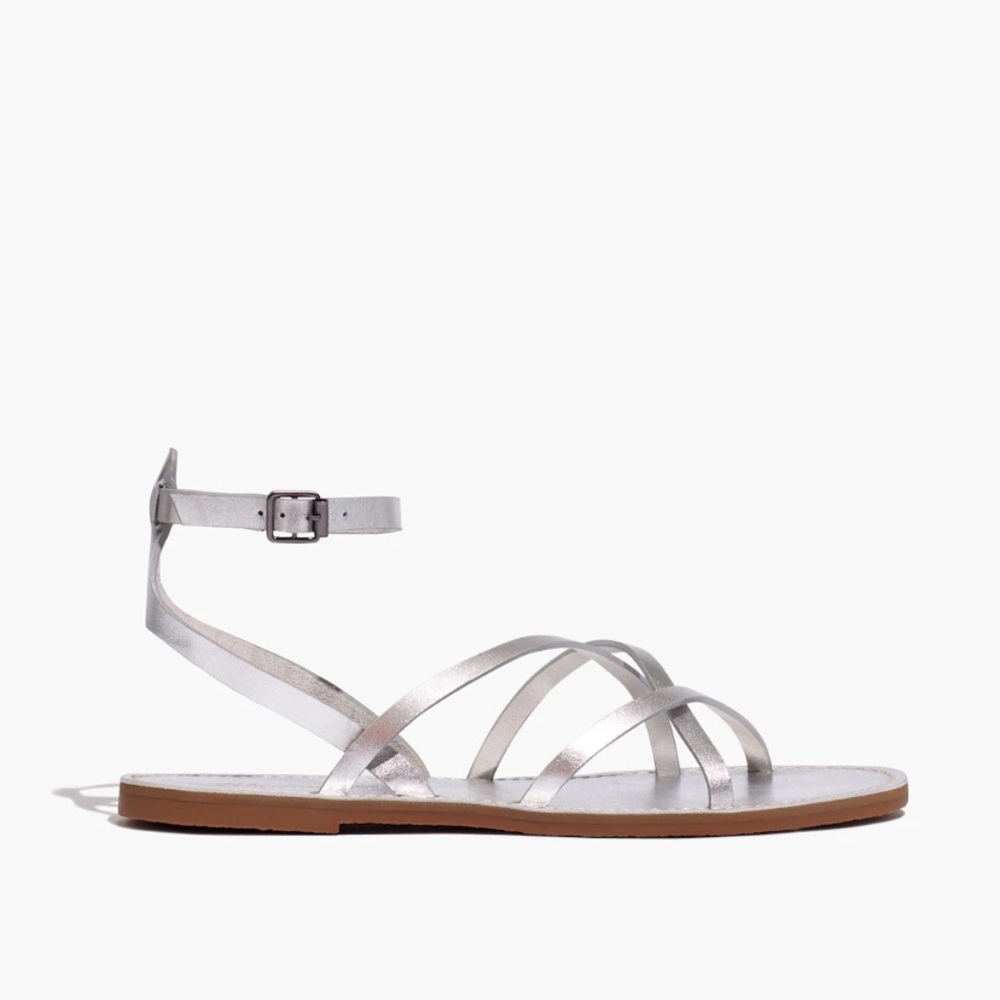 Madewell Strappy Silver Sandals